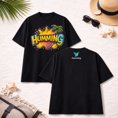 HUMMING Oversized Front Graphic T-shirt