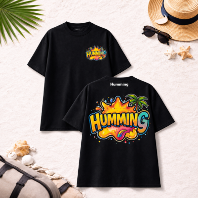 HUMMING Oversized Back Graphic T-shirt
