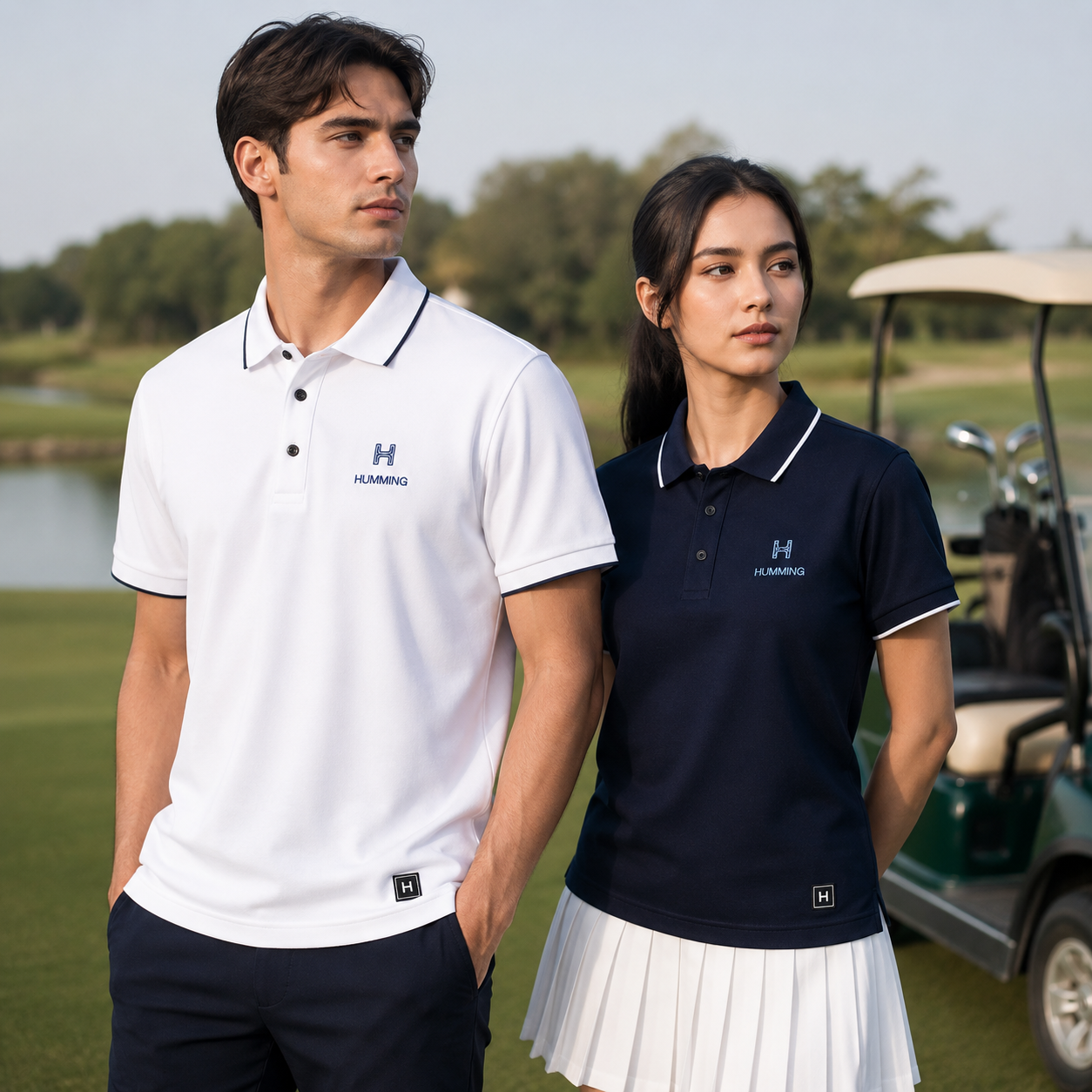 Humming polo shirts